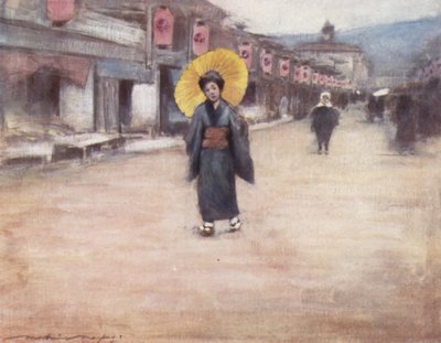 A Street in Kioto by Mortimer Ludington Menpes